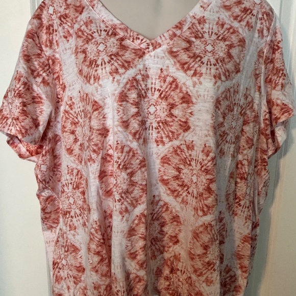 Falls Creek v neck tie dye blouse top 2x spring break - Picture 1 of 4